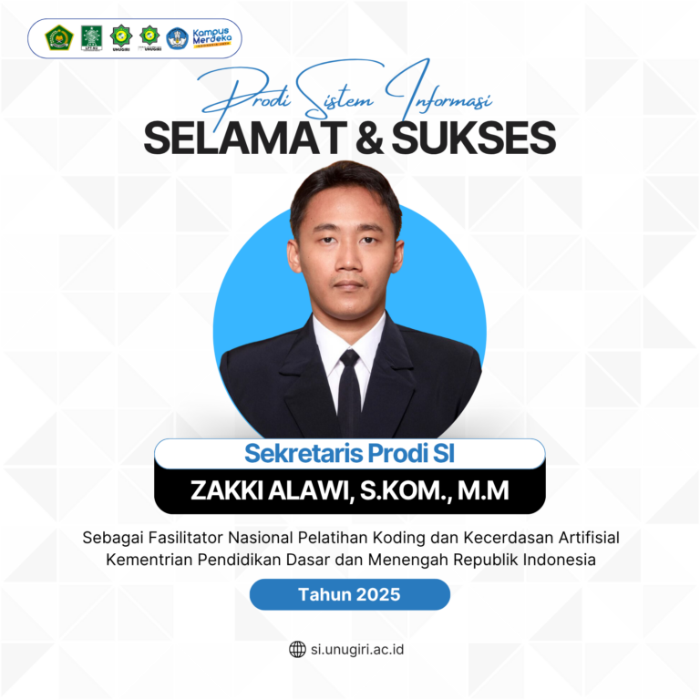 Apresiasi! Dosen Prodi SI Masuk dalam Jajaran Fasilitator Nasional Pelatihan Koding dan AI