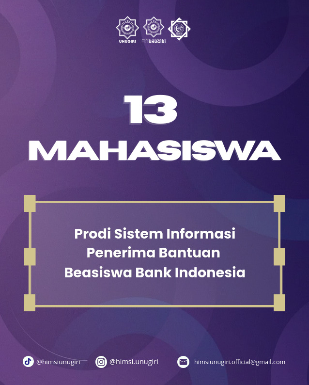 Sistem Informasi Gemilang: 13 Mahasiswa Terpilih Menjadi Bagian dari Generasi Baru Indonesia (GenBI) Bank Indonesia 2026
